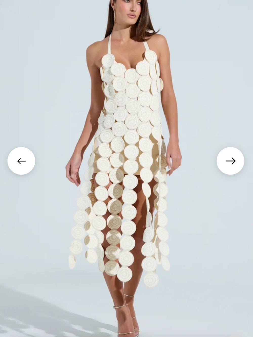 IBIZA STYLE TEXTURED MIDI DRESS